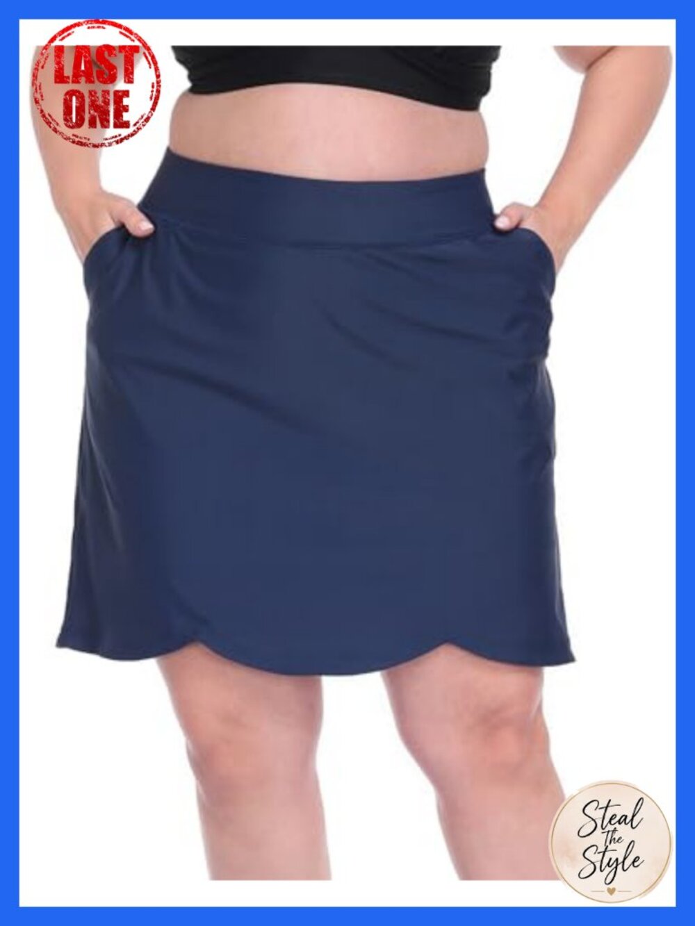 Plus Size Active Skort Skirt with Anti-Slip Shorts for Swim Golf Tennis